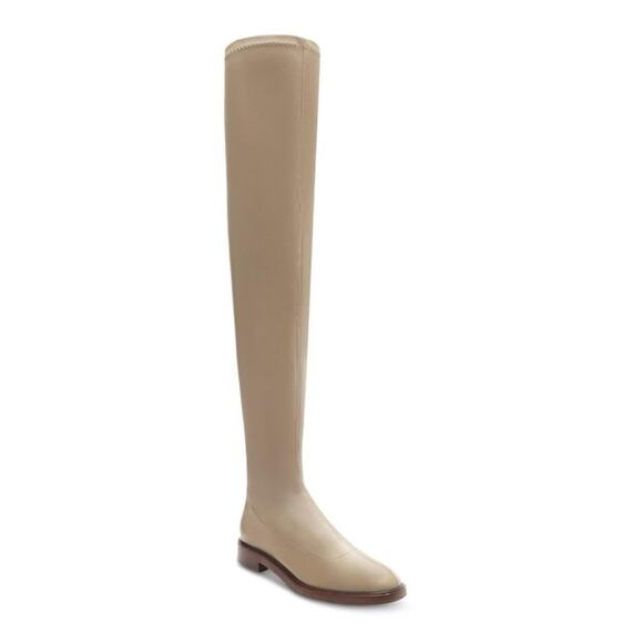 Schutz Womens Kaolin Over The Knee Flat Boots US 8 B EU 38.5 Beige NWOB - Picture 1 of 11